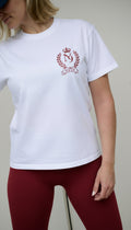 Eiffel in Paris T-Shirt- White/Burgundy