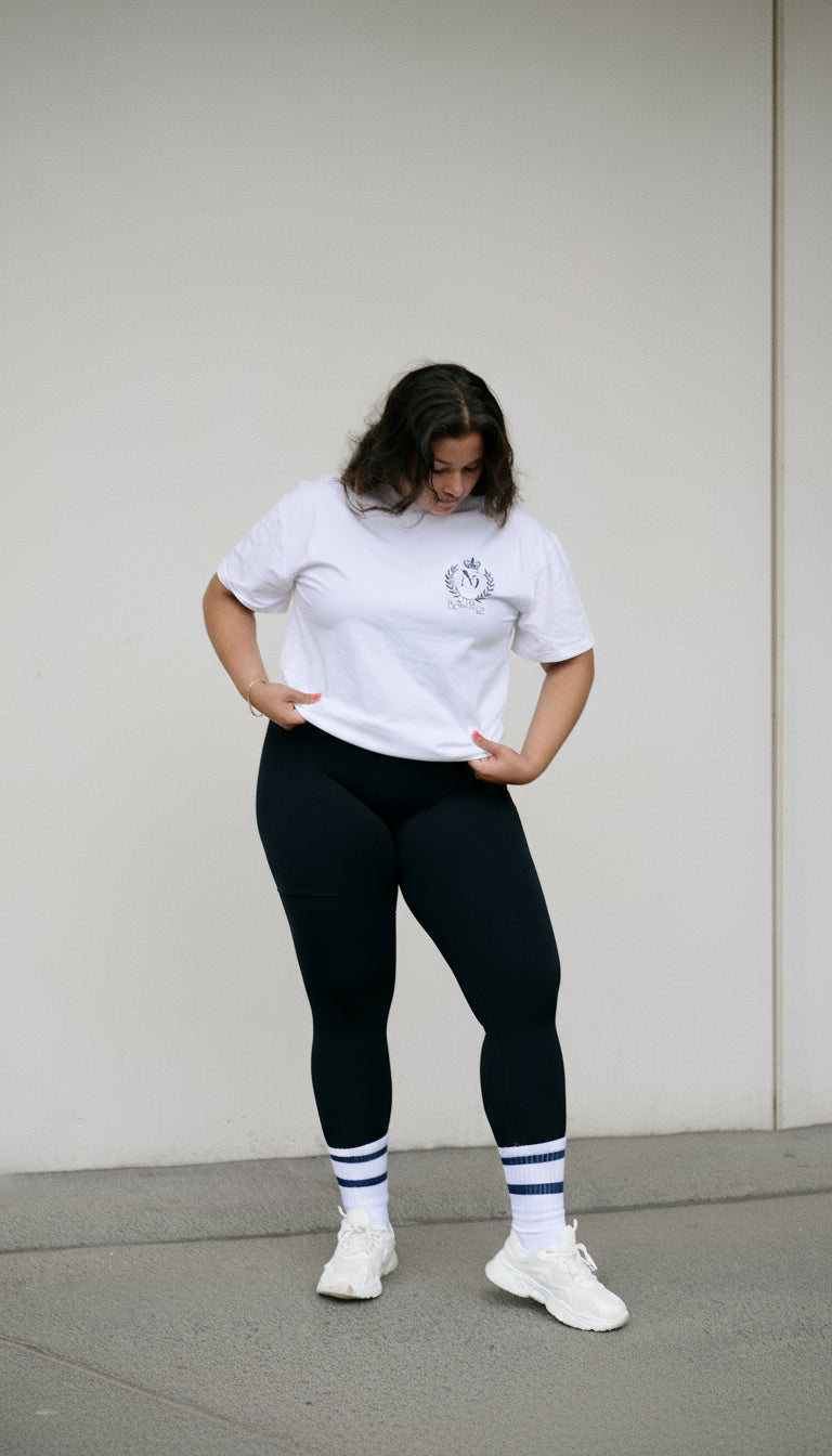 Eiffel in Paris Tee - White/Black