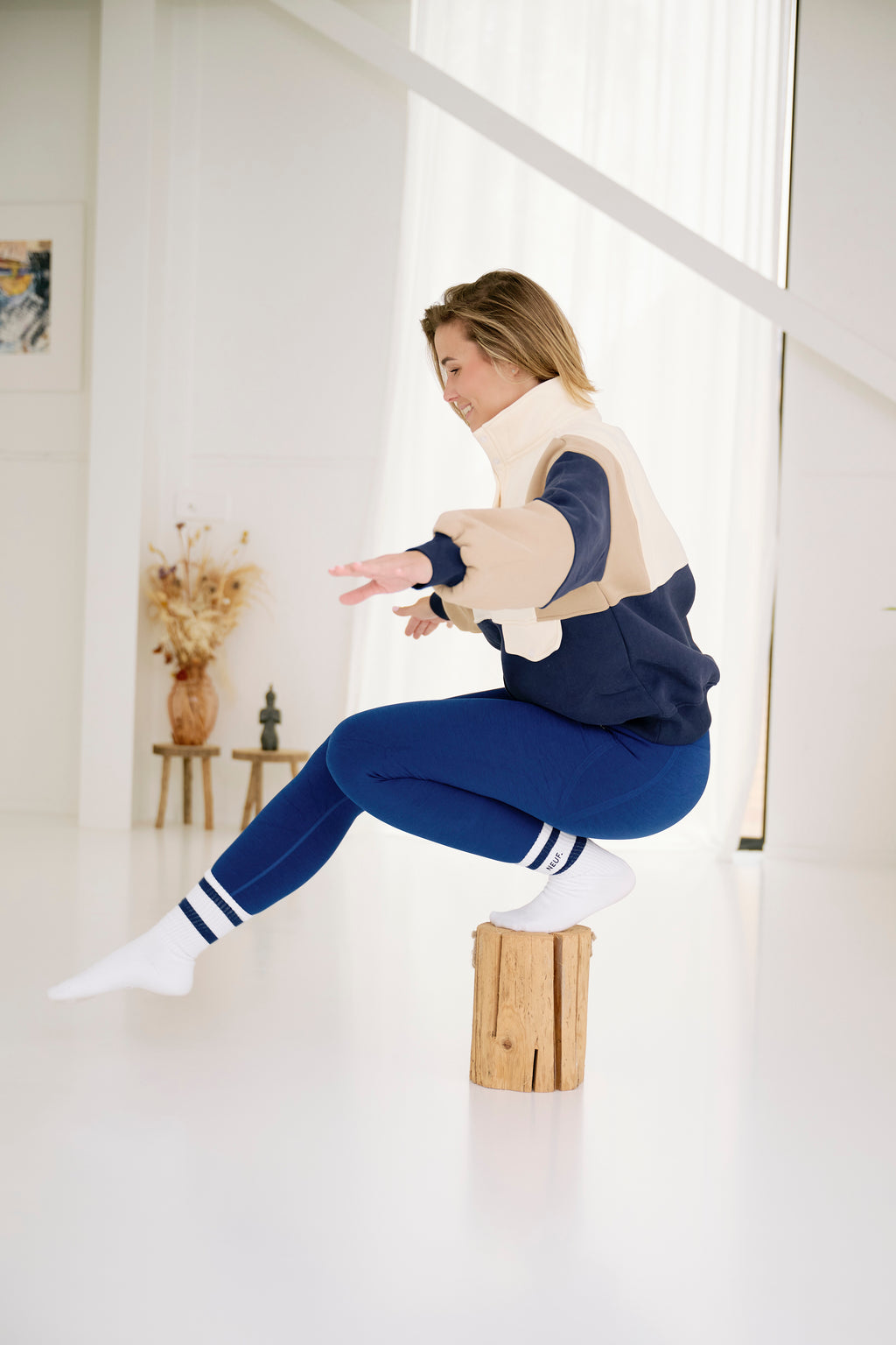 Royal Sweater - Blue/Beige/Creme